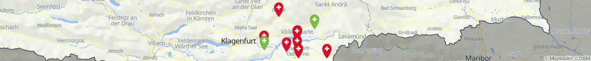Map view for Pharmacies emergency services nearby Eberndorf (Völkermarkt, Kärnten)